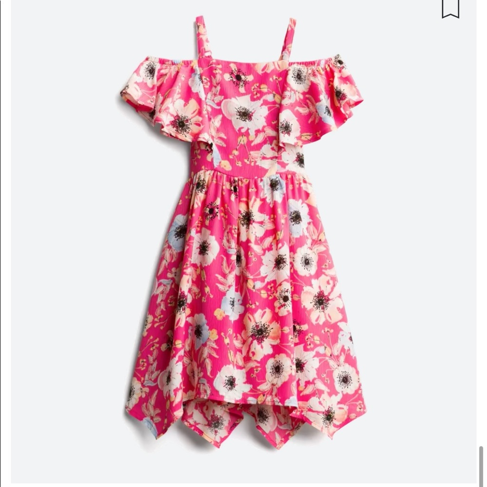 BCBGirls Cold Shoulder Fit and Flare Dress.